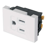 Tomacorriene sencillo blanco sin apa 35mm linea española voleck